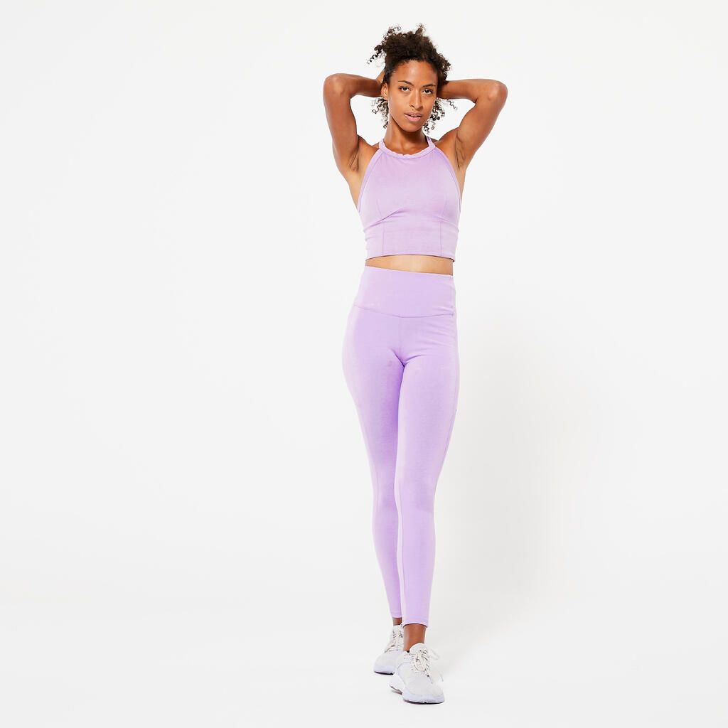 Women's High-Waisted Shaping Leggings - Aubergine