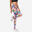 Fitness legging voor dames Fit+ 500 slim fit multicolor met print