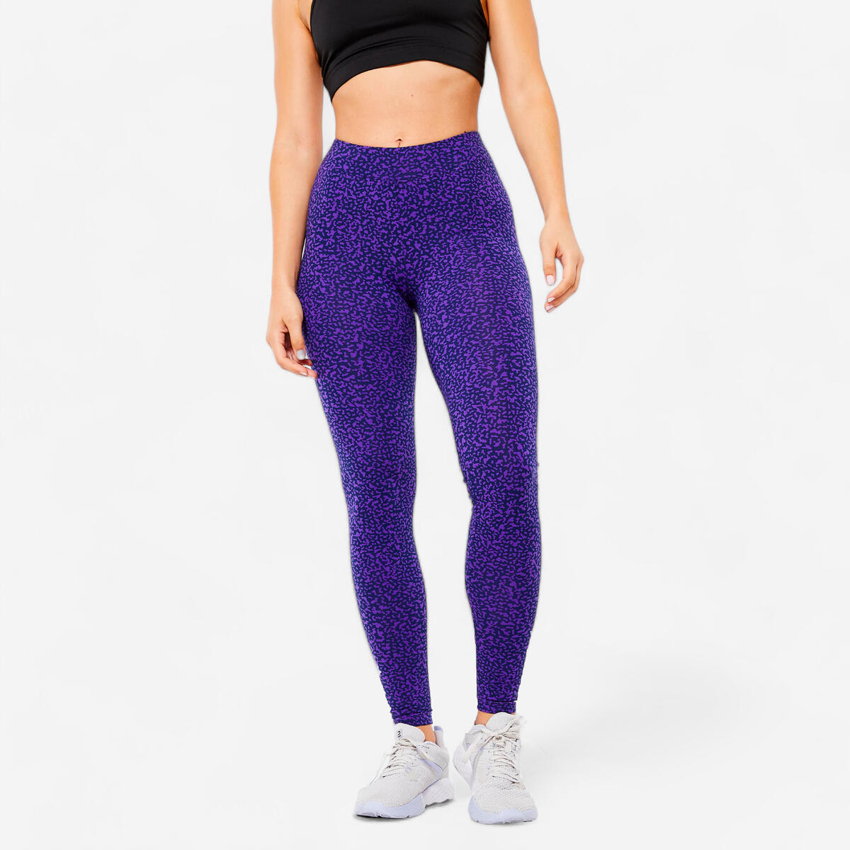 Legging de fitness en coton femme, bleu