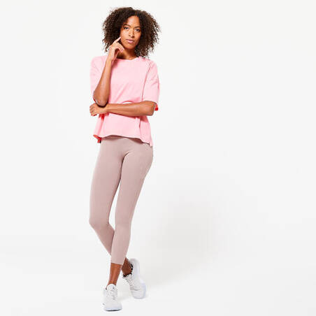 Kaos Fitness Wanita Loose-Fit 520 - Pink