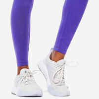 Leggings Fitness 500 Mujer Violeta Slim Fit+