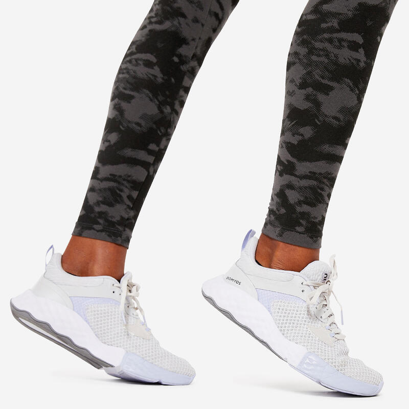 Legging de fitness en coton femme, noir