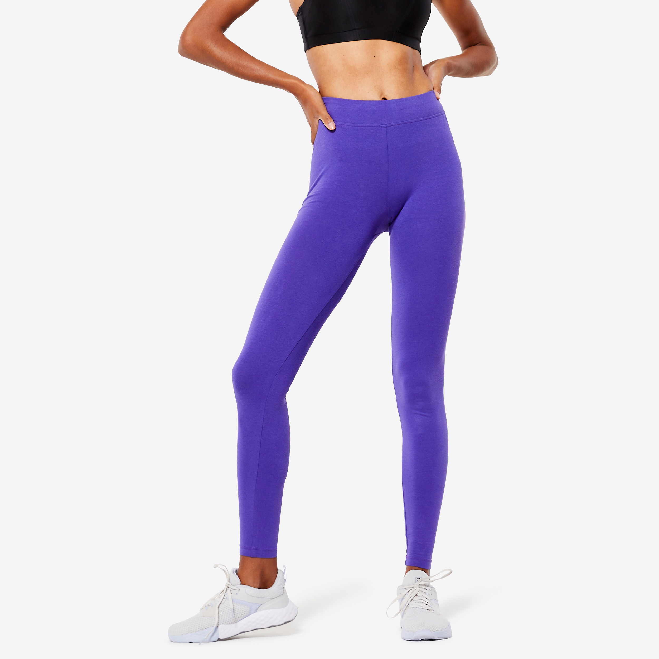 Legging slim Fitness Femme Fit+ - 500 violet