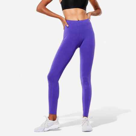 Women's Slim-Fit Fitness Leggings Fit+ 500 - Purple