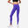 Leggings Fitness 500 Fit+ Mujer Violeta Slim