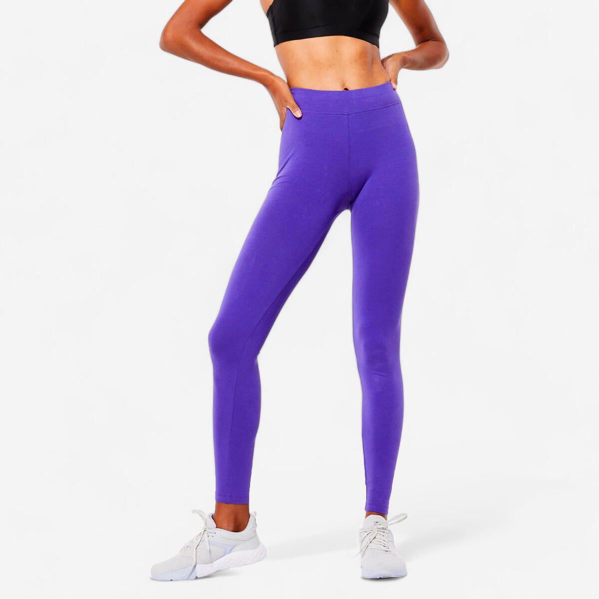 Legging de fitness slim femme, violet royal