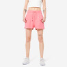 Women's Cotton Fitness Shorts with Pocket 520 - Pink Lychee