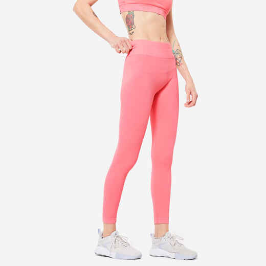 
      Women's Ribbed Fitness Leggings 520 - Pink Litchi
  