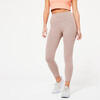 Legging 7/8 Fitness Femme galbant - 520 Marron givré