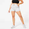 Kratke hlače za fitnes 520 ženske prošarane svijetlosive