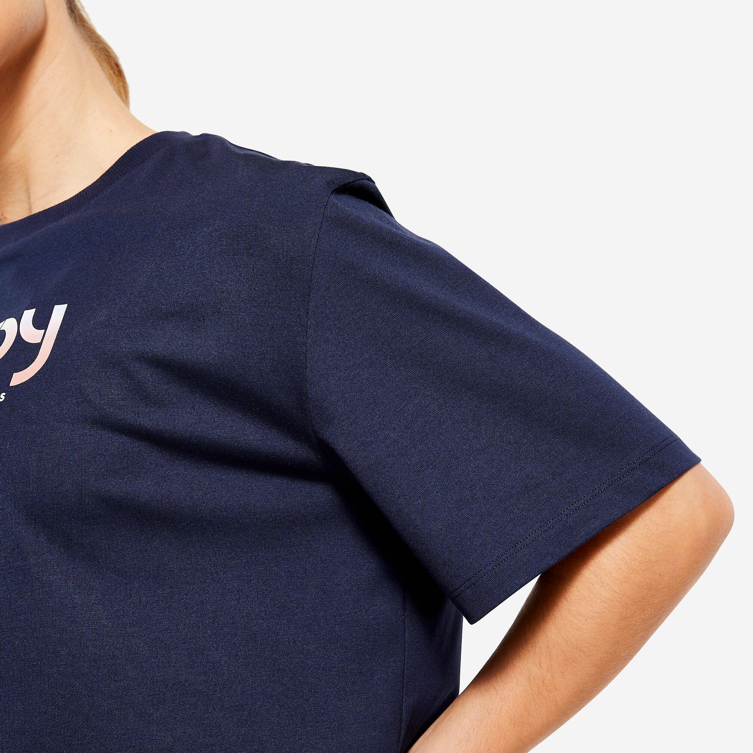 Refurbished Women Cropped T-Shirt Navy Blue - Condition A -  5