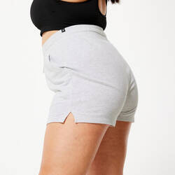 Women's Fitness Shorts 520 - Light Mottled Grey