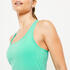 Women's Slim-Fit Crew Neck Fitness Tank Top - Foam Green
