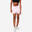 Short Fitness femme coton avec poche - 520 rose clair