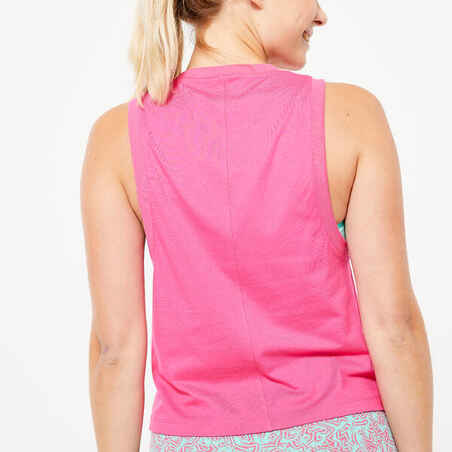 Women's Cropped Tank Top - Magenta Pink