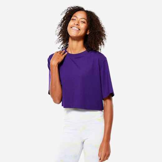 
      Women's Crop Top T-Shirt - Deep Purple
  