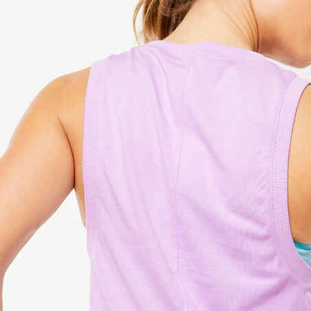 Women's Cropped Tank Top - Mauve