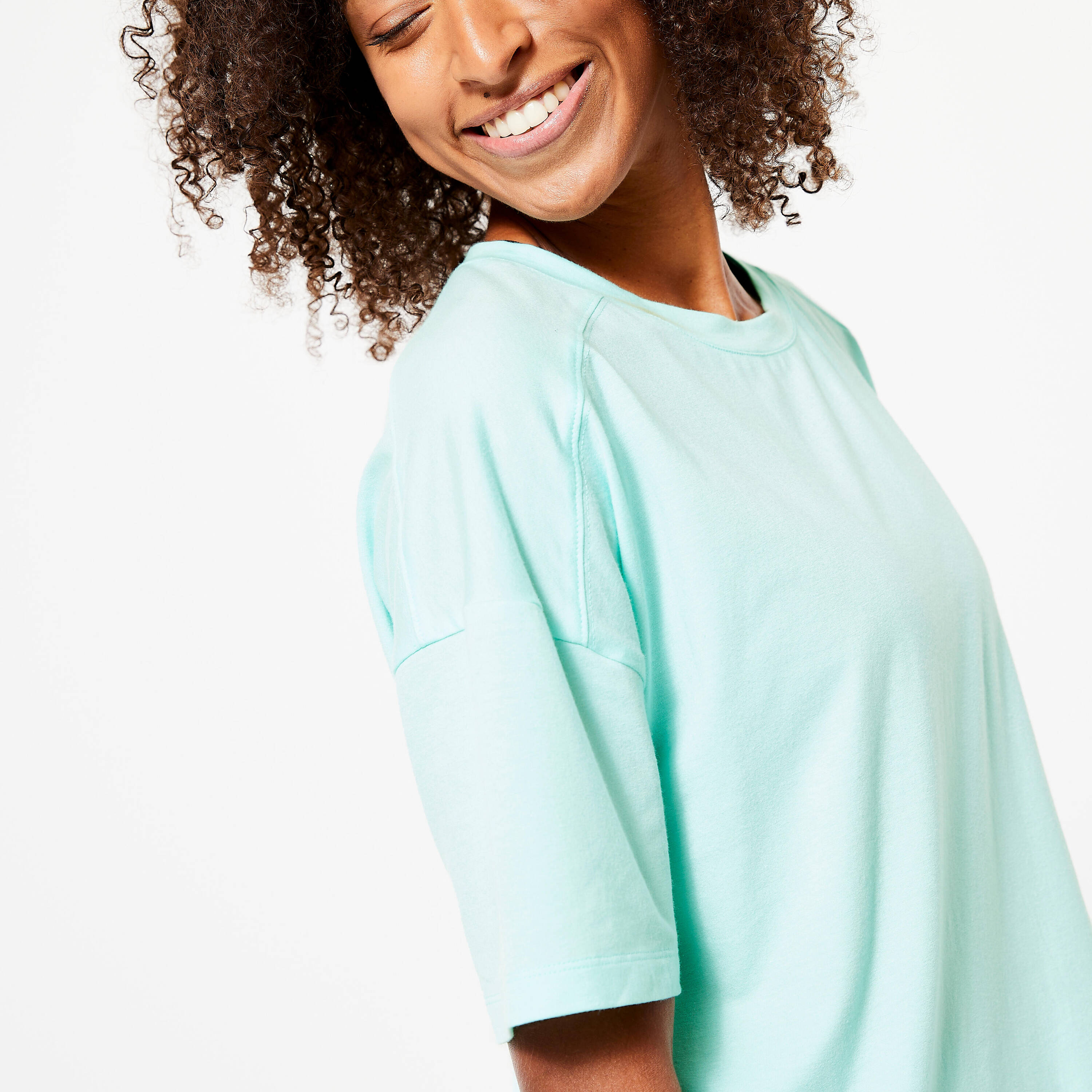 Women's Loose-Fit Fitness T-Shirt 520 - Mint -  5