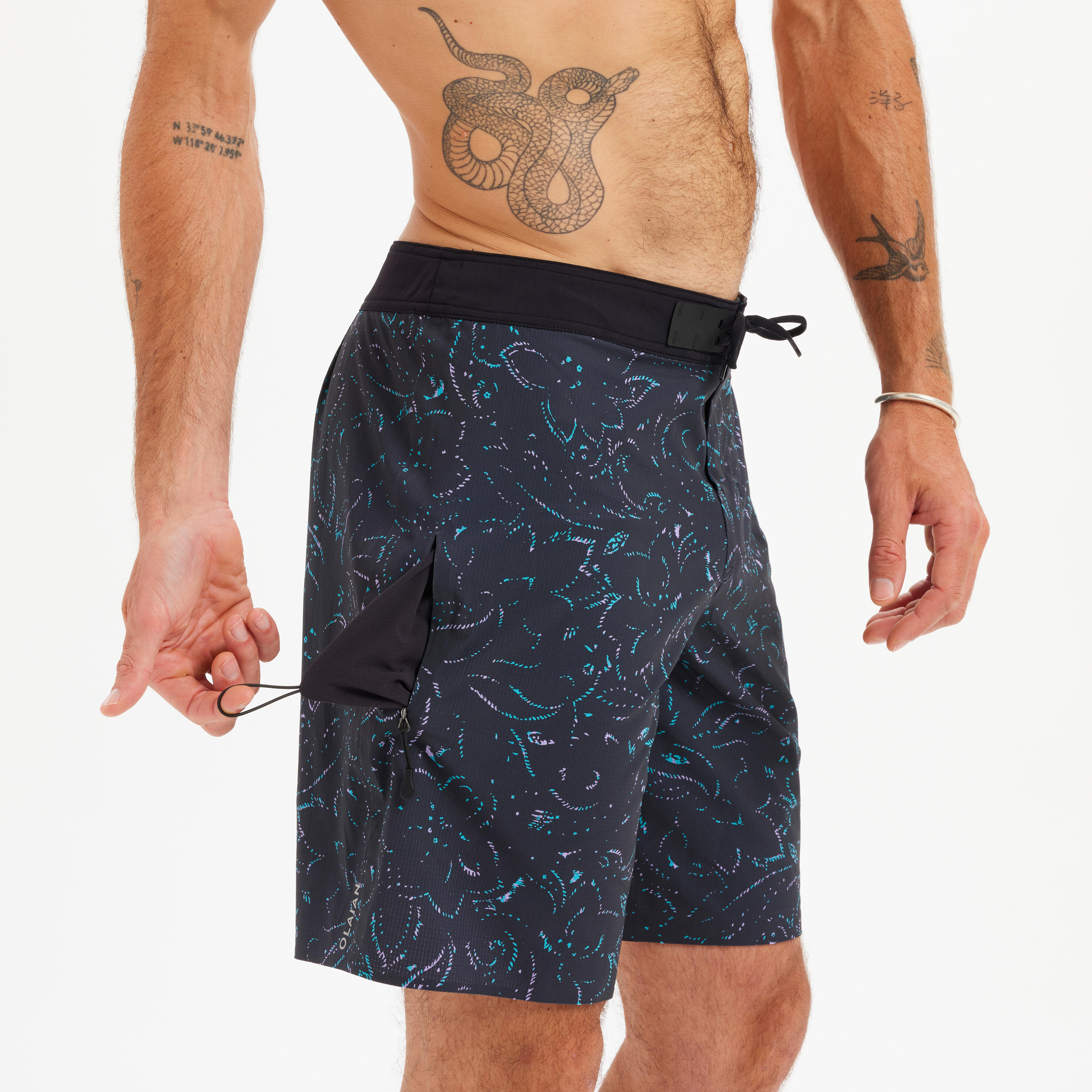 Surfboardshort standard 900 cintura piatta LUMOS BLACK