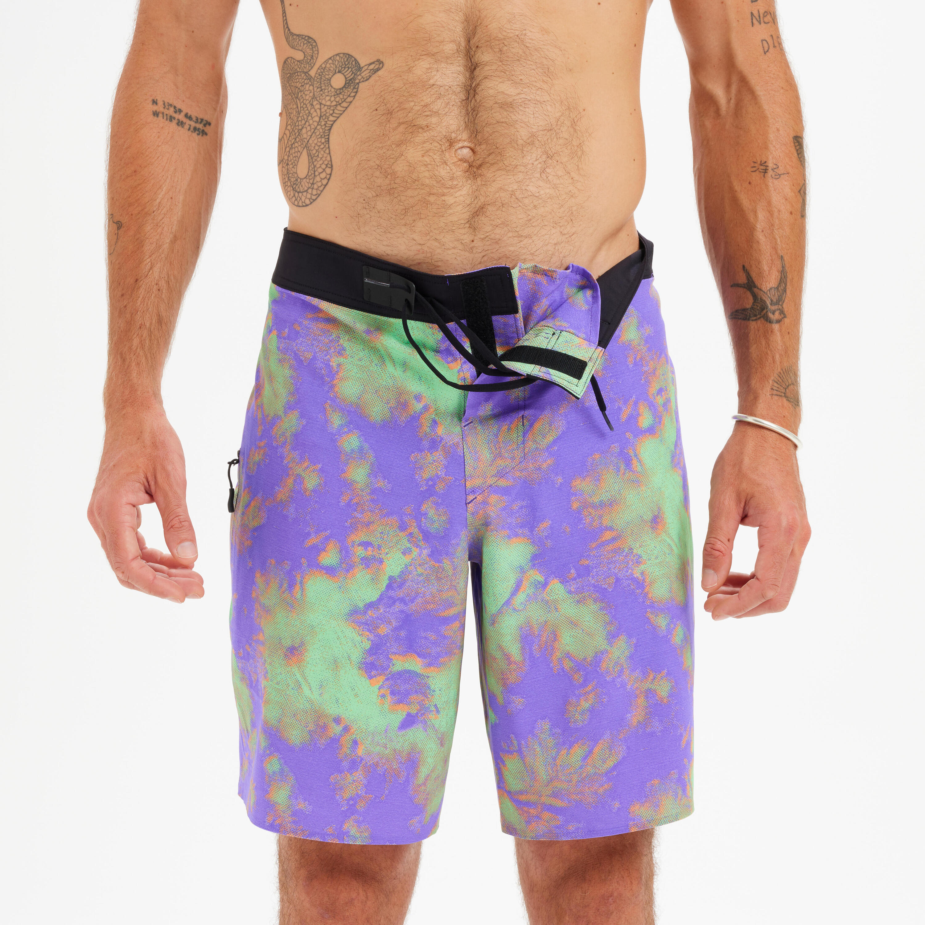 Men's Swim Shorts 19" - 900 tie dye green 6/9