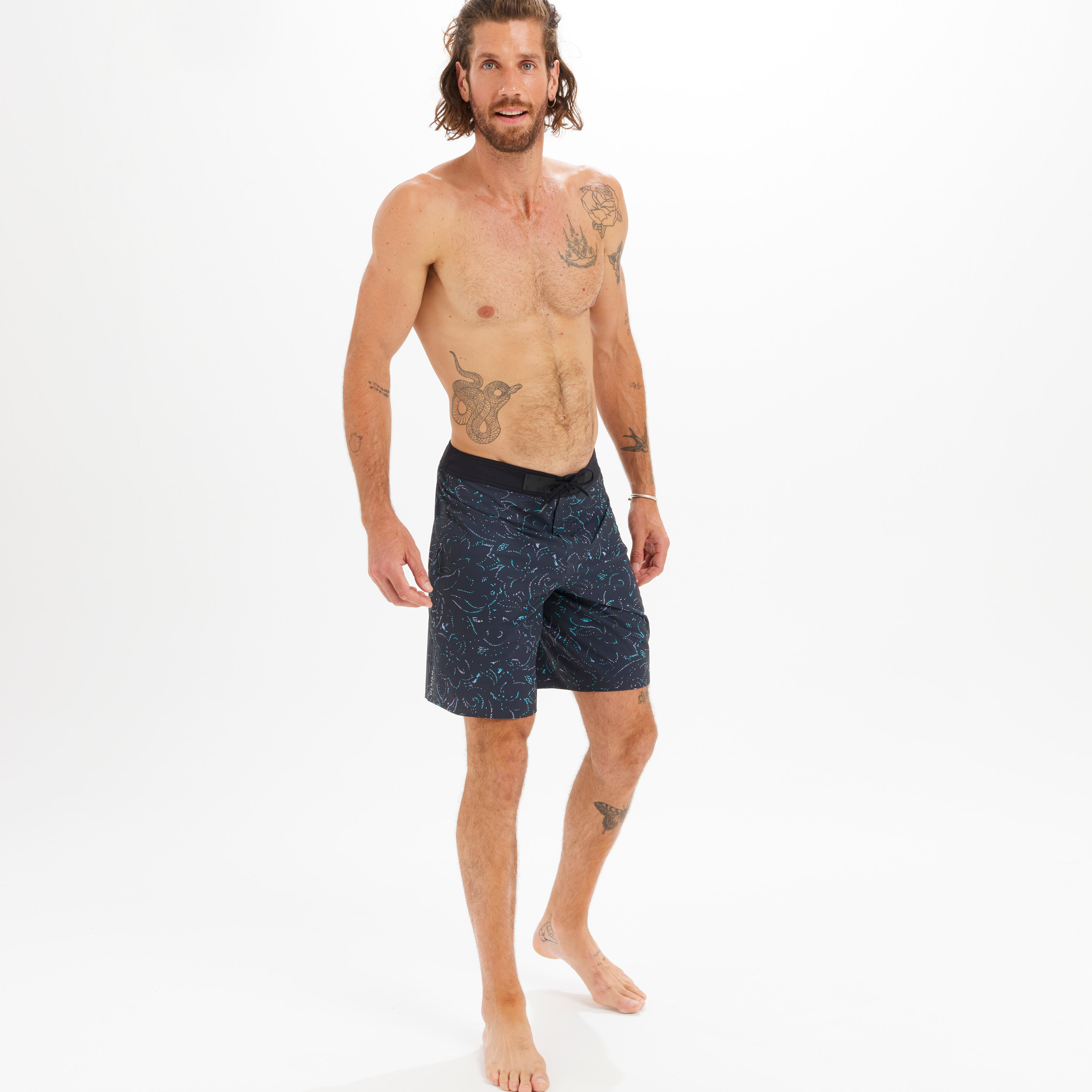 Surfboardshort standard 900 cintura piatta LUMOS BLACK