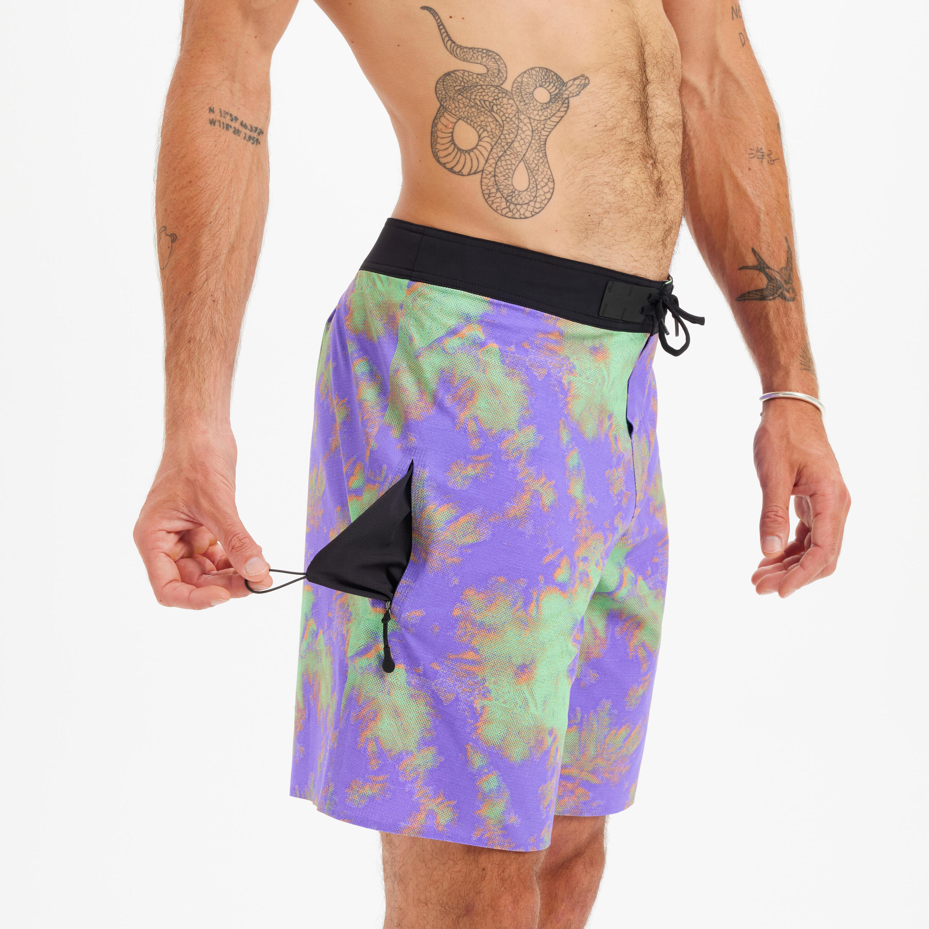 Men's Swim Shorts 19" - 900 tie dye green 5/9