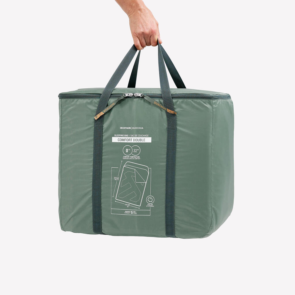 Schlafsack Doppel-Schlafsack Camping - Comfort Double 0 °C 