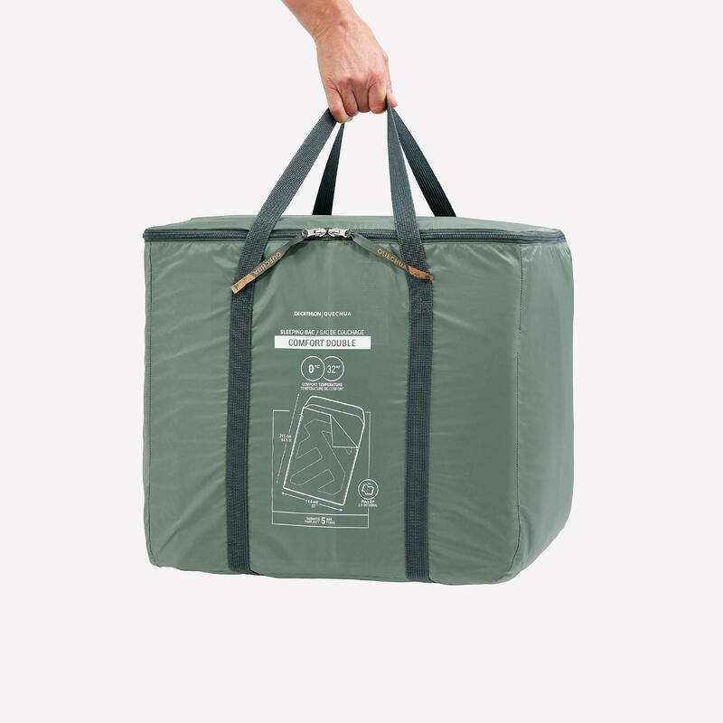 Sac de dormit de camping 0°C, 2 persoane