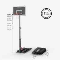 Adjustable (2.40m to 3.05m) Folding Basketball Hoop B100 Easy Box