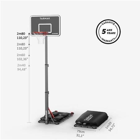 Баскетбольна стійка B100 Easy регульована 2.4м – 3.05м