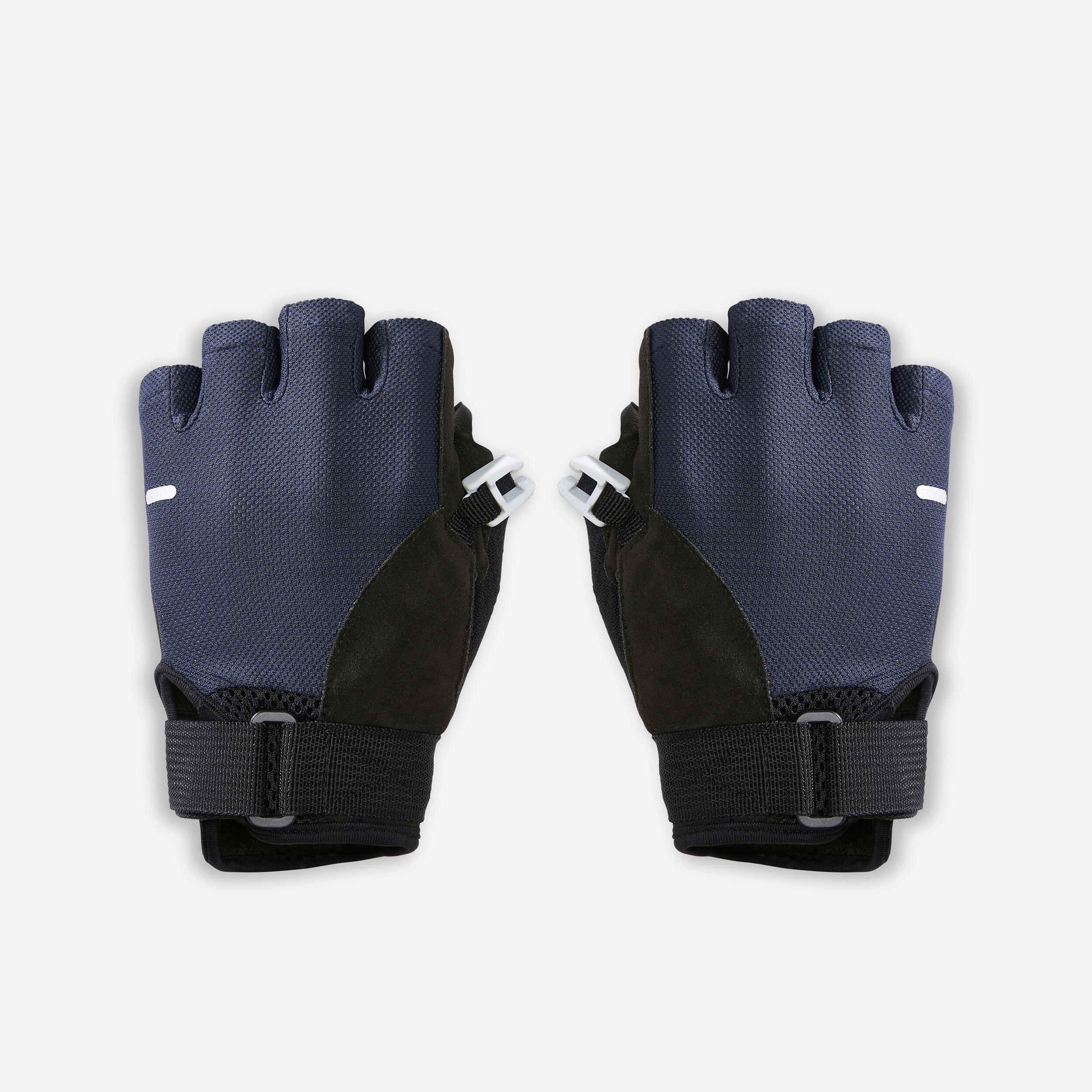 VINGERLOZE HANDSCHOENEN VOOR NORDICWALKINGSTOKKEN BLAUW/ZWART 1/7
