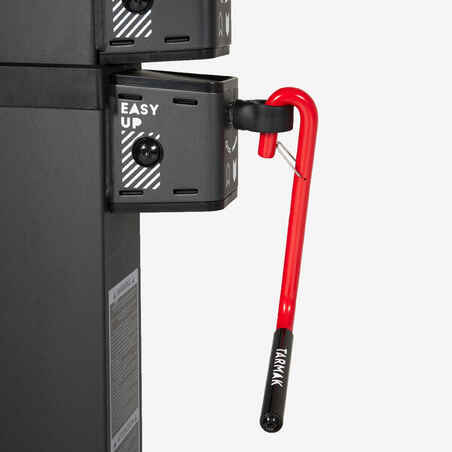 Folding Basketball Hoop - Adjustable Up To 3.05m In Black/White
