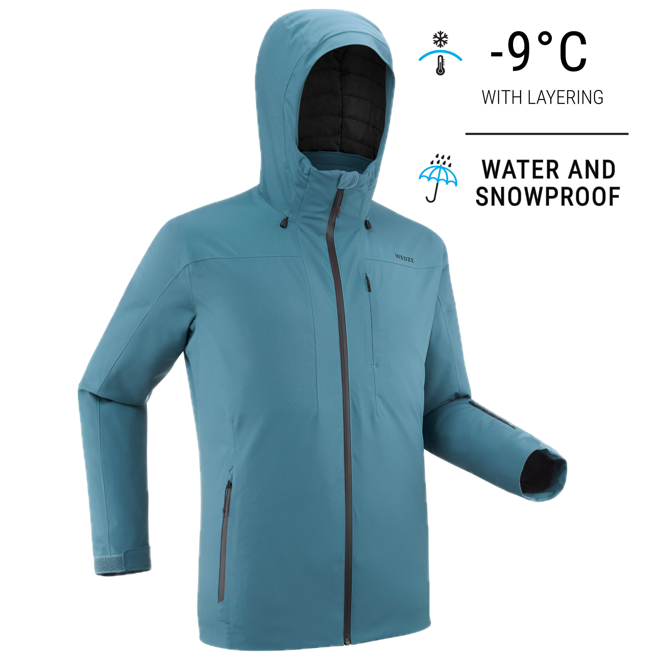 Veste de ski chaude homme 500 noire WEDZE Decathlon