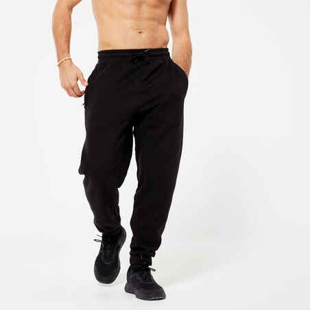 Črne moške hlače za telovadbo