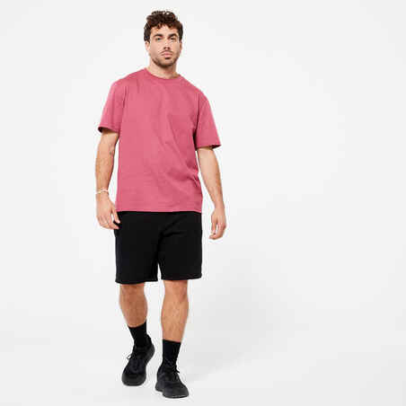 חולצת כושר לגברים 500 Essentials - ורוד