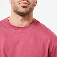 Roze muška majica za fitnes ESSENTIALS 500