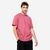 T-shirt fitness homme col rond manches courtes, rose cendré