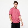 Camiseta Fitness 500 Essential Hombre Rosa