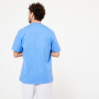 Plava muška majica kratkih rukava za fitnes ESSENTIALS 500