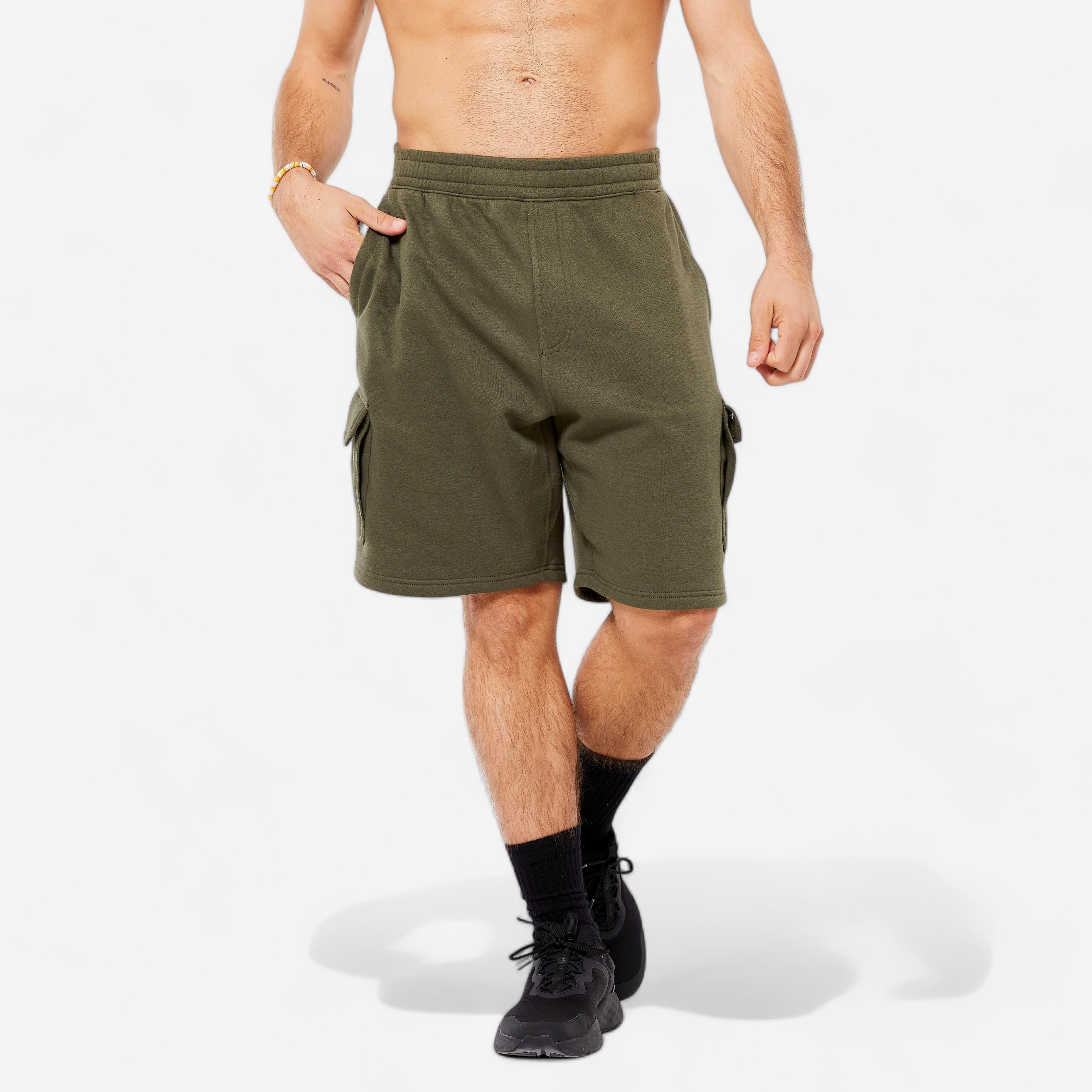 Shorts Herren Cargo Baumwolle - khaki