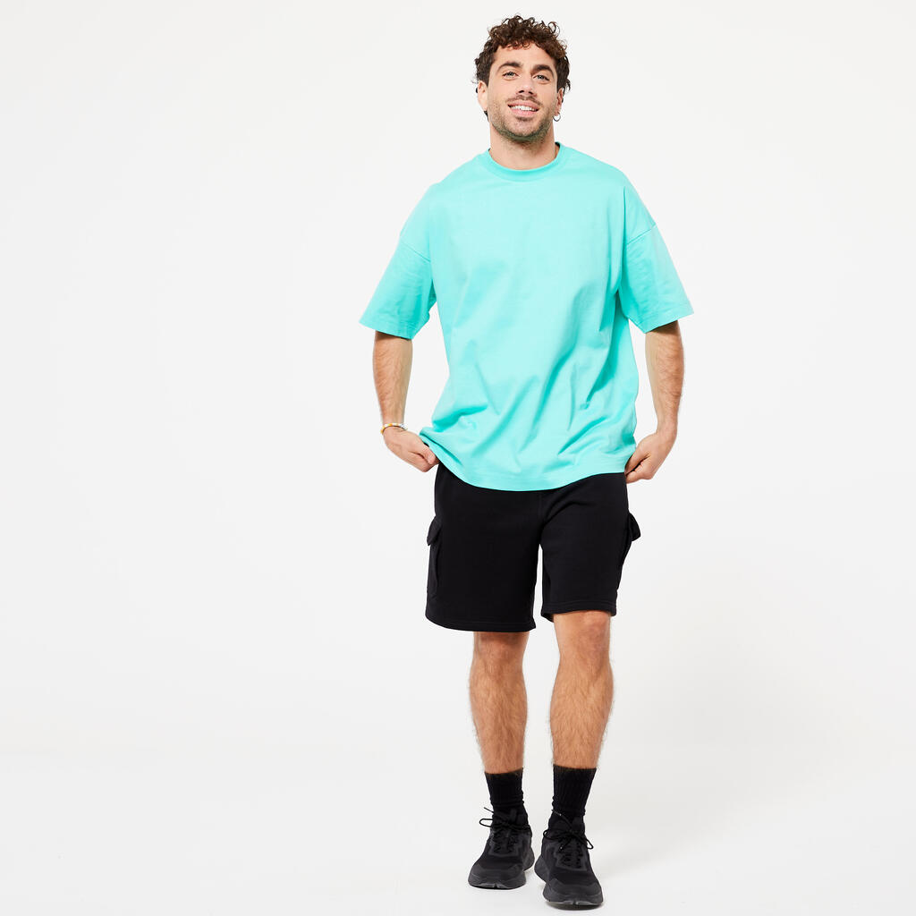 Men's Fitness Loose-Fit T-Shirt 520 - Fresh Mint Green