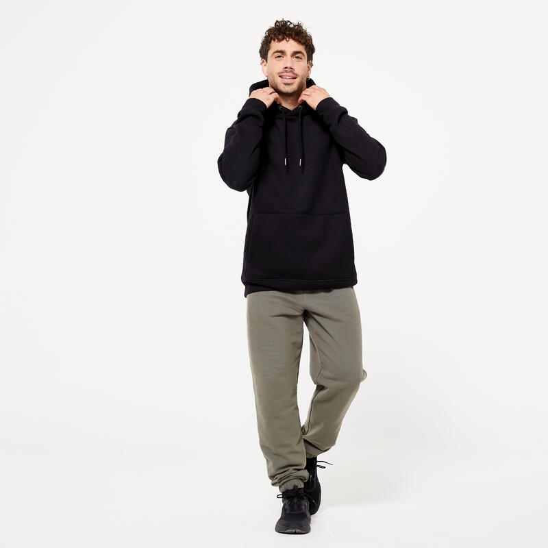 Sweat à capuche Fitness Homme - 500 Essentials noir