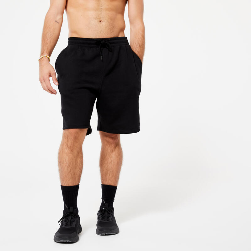 Short voor fitness heren molton zwart