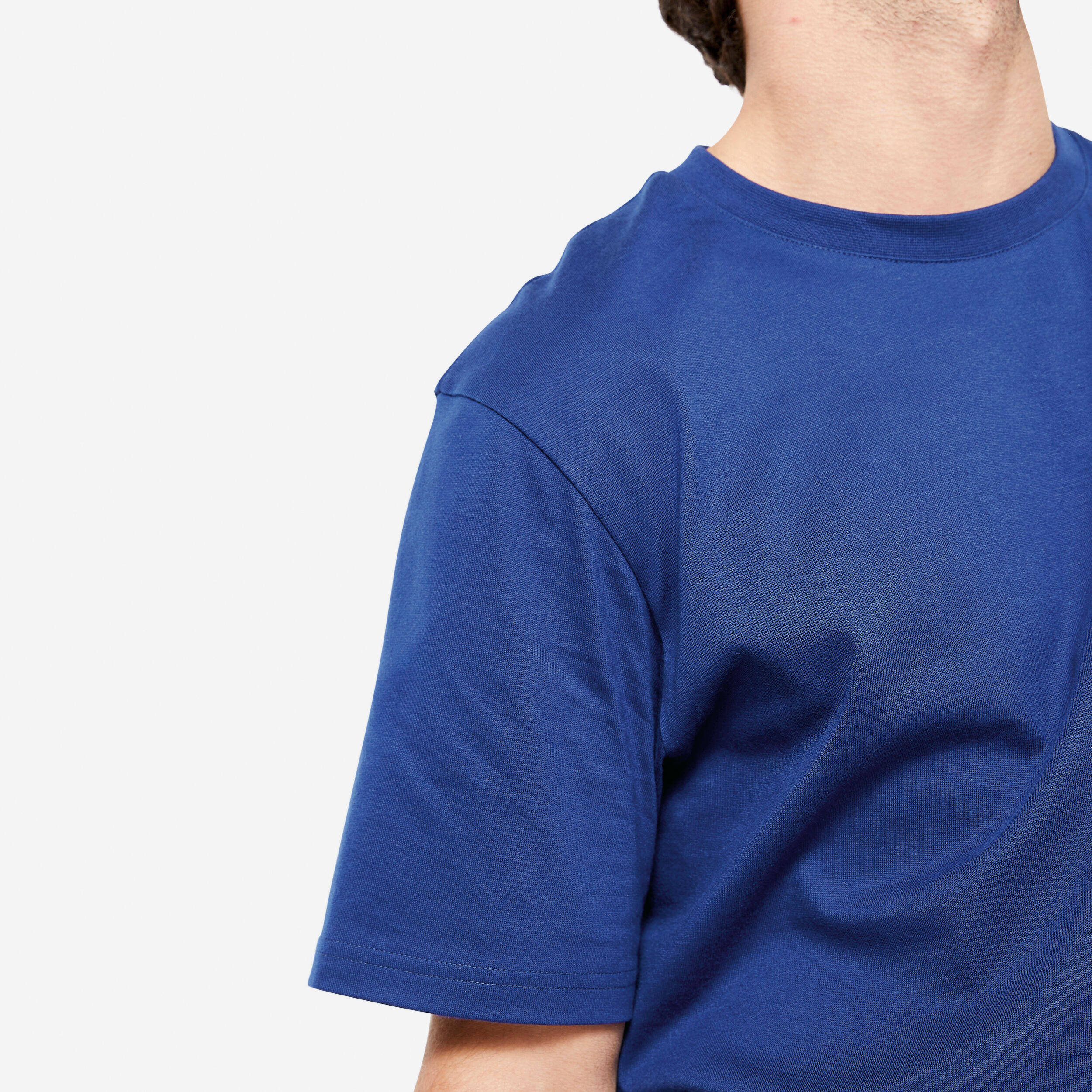 Men's Regular Cotton Fitness T-Shirt - Night Indigo -  4