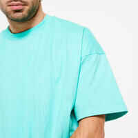 Men's Fitness Loose-Fit T-Shirt 520 - Fresh Mint Green