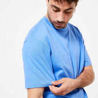 Camiseta Fitness 500 Essential Hombre Azul