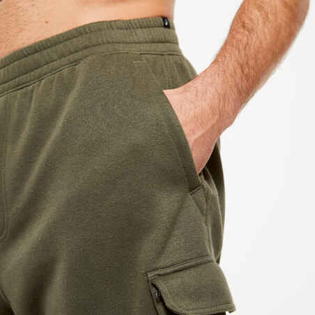 Men's Fleece Cargo Shorts - Khaki