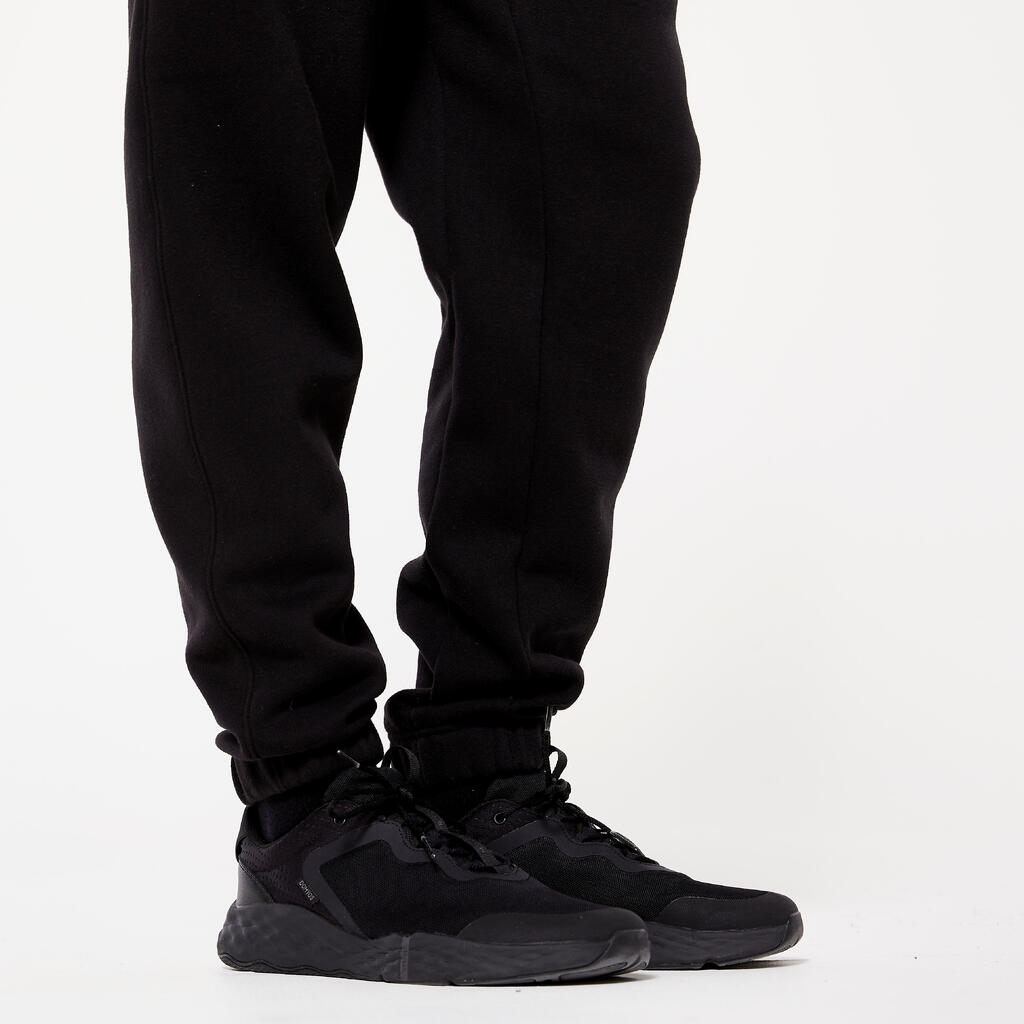 Pánske hrejivé nohavice rovné čierne