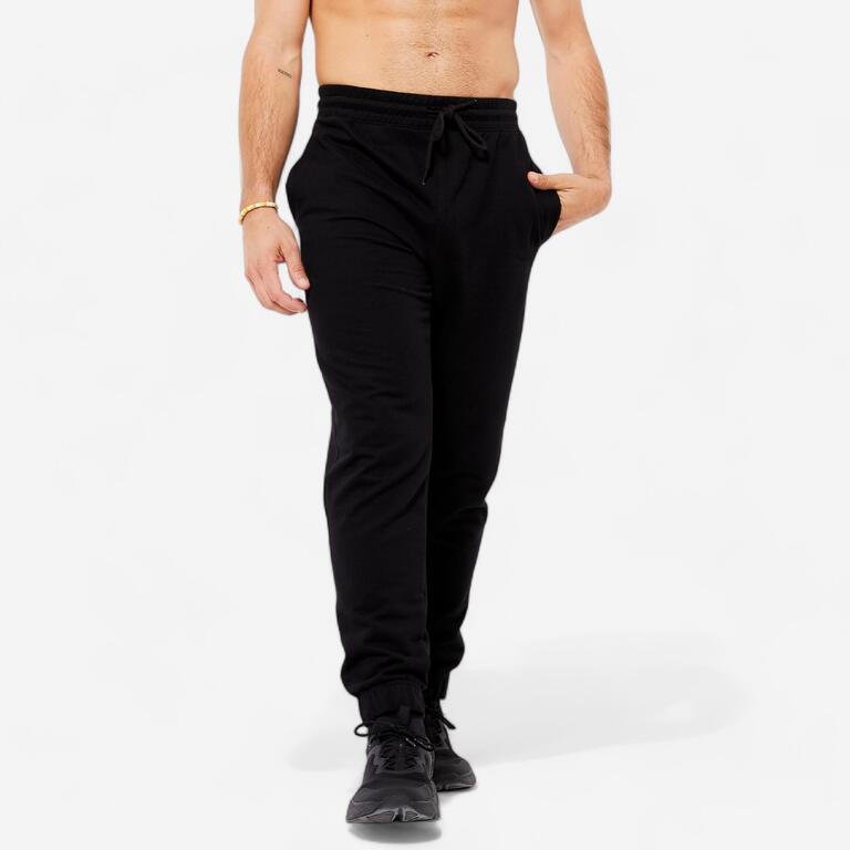 Men's Warm Jogging Bottoms - Black