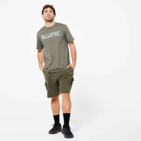 Men's Fleece Cargo Shorts - Khaki